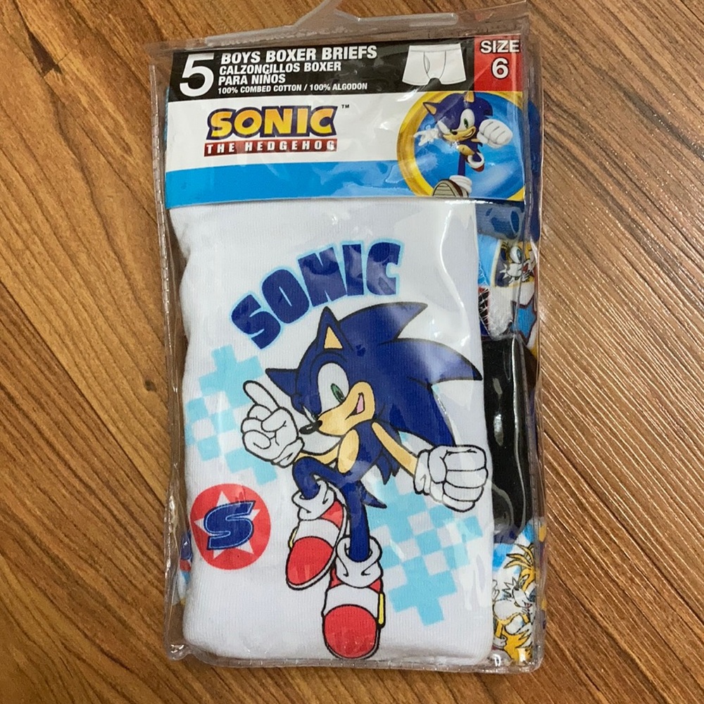 3 for $10 - Sonic boys boxer briefs (new)